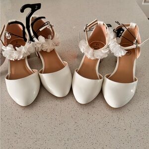 Wonder Nation White Dress Shoes with Ankle Strap